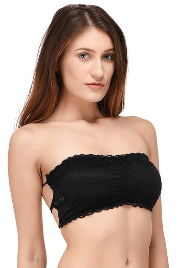 LELINTA 3 Pack Women's Causal Strapless Double Layered Basic Sexy Tube Top  Bandeau Bra with Padded Size S-XL - Black/White/Apricot 