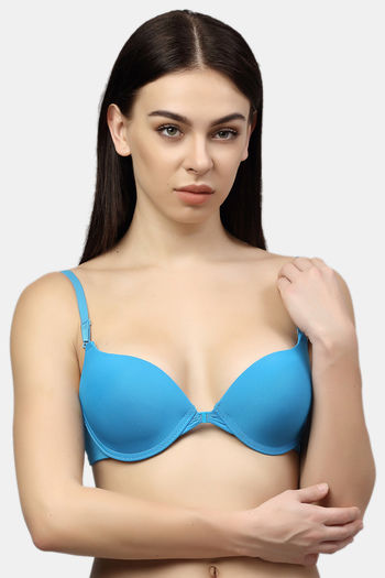 Buy PrettyCat Push-Up 3/4Th Coverage T-Shirt Bra - Firozi at Rs.405 online