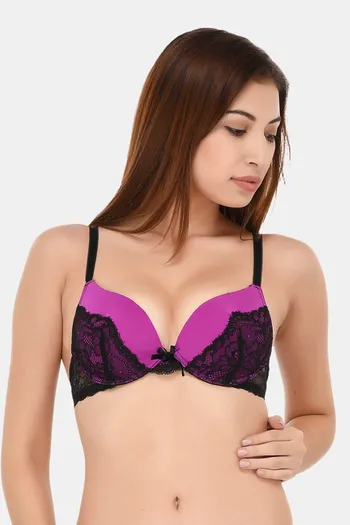 GORGEOUS Purple lace push-up bra