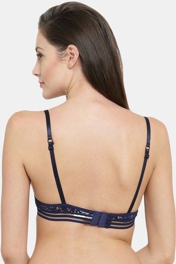 Buy PrettyCat Padded 3/4Th Coverage Lace Bra Bra - Blue at Rs.559 online