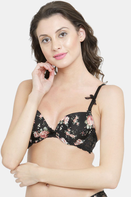 Buy PrettyCat Push-Up 3/4Th Coverage Push-Up Bra - Black at Rs.629 online