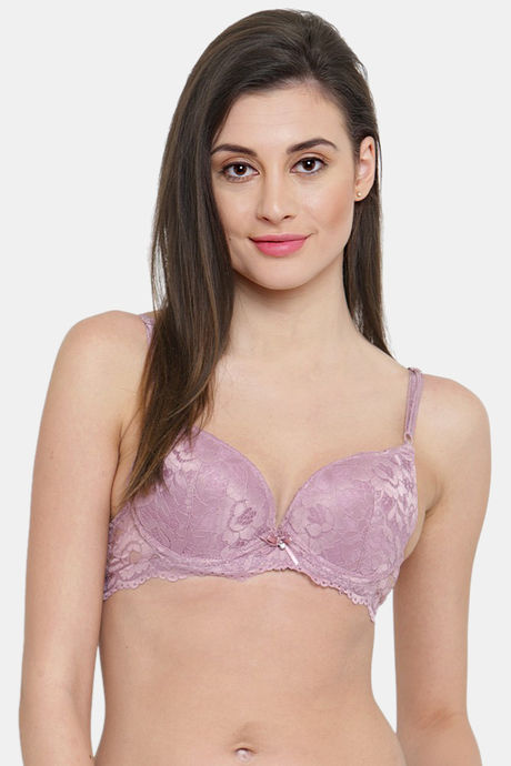 Buy PrettyCat Hot Lace Pushup Bra - Grey Online