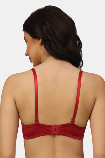 Buy PrettyCat Padded Demi Coverage Strapless Bra - Red at Rs.479