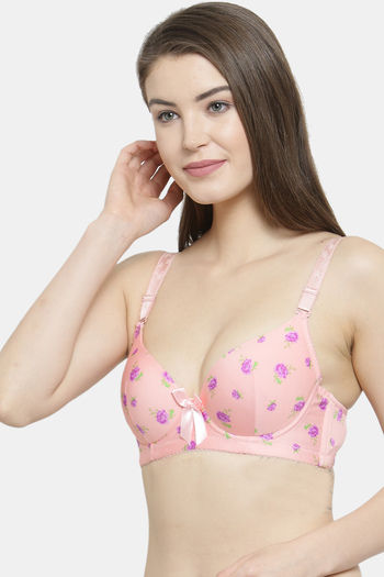 Buy PrettyCat Padded 3/4Th Coverage Push-Up Bra - Red at Rs.447 online