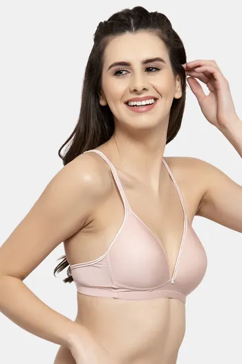 Buy PrettyCat Padded 3/4Th Coverage T-Shirt Bra - Beige at Rs.360 online