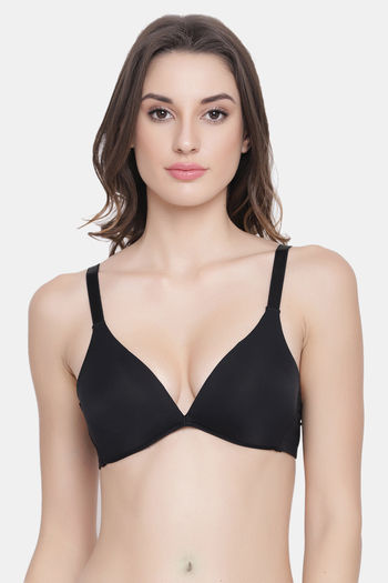 Buy PrettyCat Padded 3/4Th Coverage T-Shirt Bra - Black at Rs.494 online