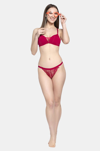 Buy Zivame Love Stories Padded Wired 3/4th Coverage Strapless Bra - Chilli  Pepper at Rs.583 online