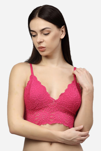 PrettyCat Padded Full Coverage Bralette - Pink