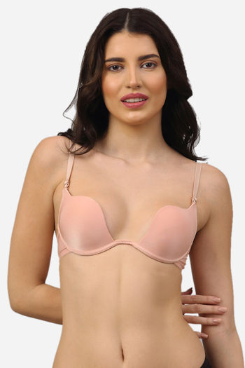 Buy PrettyCat Padded 3/4Th Coverage Push-Up Bra - Beige at Rs.447 online