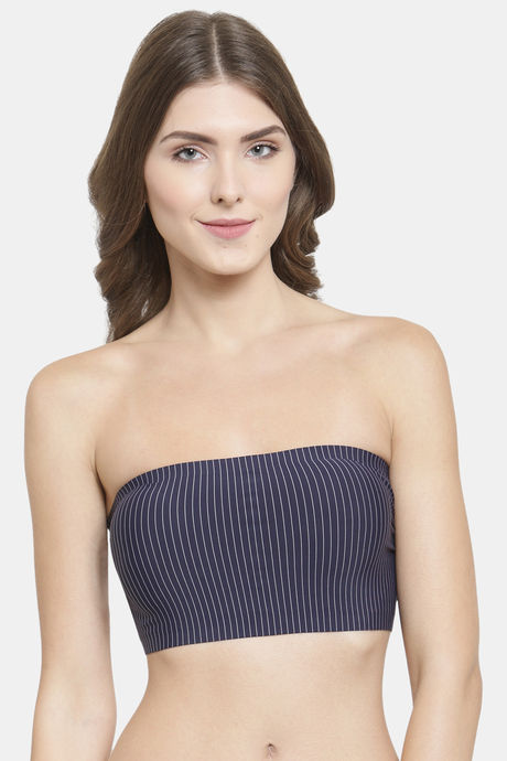 Buy PrettyCat Padded Demi Coverage Tube Bra - Blue at Rs.447 online