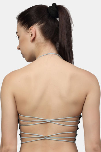 Buy PrettyCat Lightly Lined Non-Wired Full Coverage Bralette - Grey at  Rs.559 online