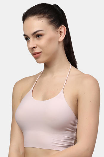 pink halter neck bralette