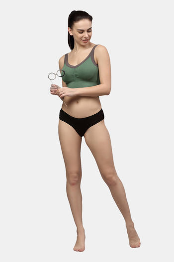 Buy PrettyCat High Performance Sports Gym Running Bra Panty Set Green online