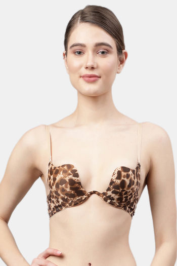 Buy Cukoo Lightly Padded Leopard Printed Brown Everyday Bra Online