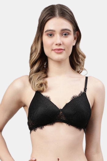 Candyskin Non Padded Non Wired Full Coverage Super Support Bra - Black