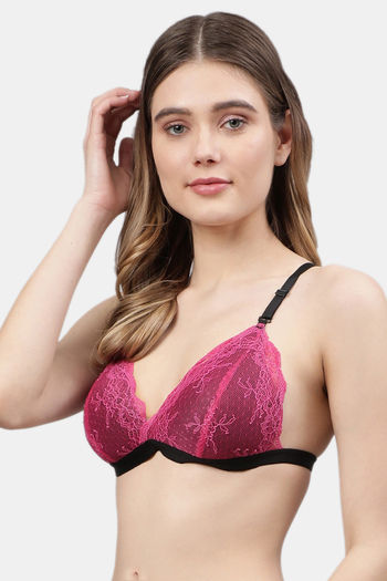 Buy PrettyCat Padded Non-Wired Medium Coverage T-Shirt Bra - Black at  Rs.360 online