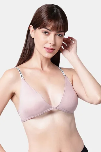 Buy PrettyCat Padded Non-Wired Medium Coverage Bra - Mauve at Rs
