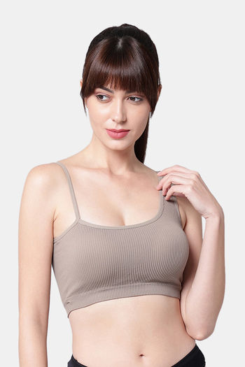 brown seamless bralette