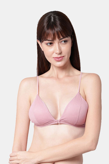 Non-Wired Non-Padded Bra with Front Closure