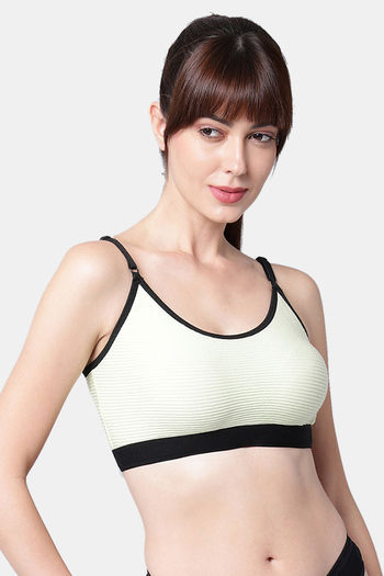 Buy PrettyCat Padded Medium Coverage Bralette - Yellow at Rs.400 online