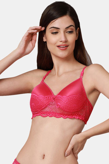 Buy PrettyCat Padded Medium Coverage T-Shirt Bra - Rose Pink at Rs.699  online