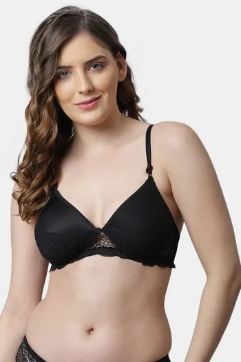 Buy Pretty Cat Padded Non-Wired Medium Coverage T-Shirt Bra - Black at  Rs.376 online