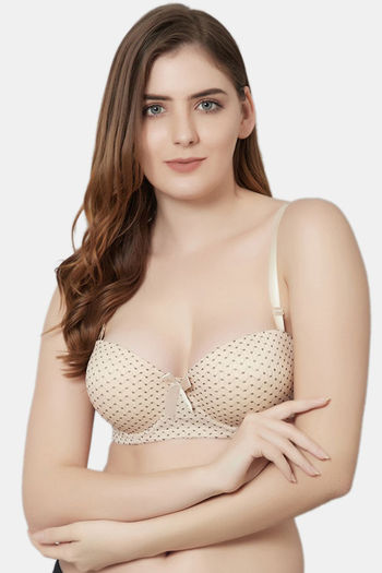 PrettyCat Women Push-up Lightly Padded Bra - Buy Beige PrettyCat Women Push- up Lightly Padded Bra Online at Best Prices in India