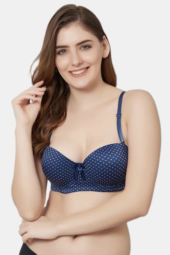 Buy PrettyCat Padded Wired Demi Coverage T-Shirt Bra - Blue at Rs.500  online