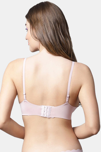 Buy PrettyCat Padded Non Wired Medium Coverage Bralette - Mauve at Rs.400  online