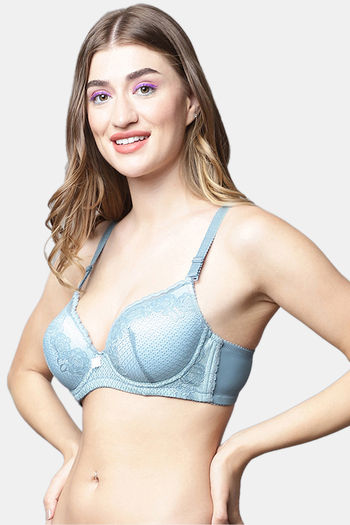 Buy PrettyCat Padded Plunge Wired 3/4th Coverage T-Shirt Bra - Sea Green at  Rs.494 online