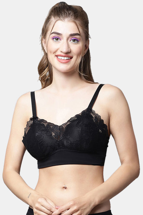 N-Gal Lightly Lined Non-Wired Full Coverage Bralette - Navy Blue
