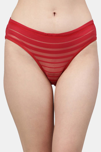Buy PrettyCat Red Women Cotton Bra & Panty Lace Lingerie Set For