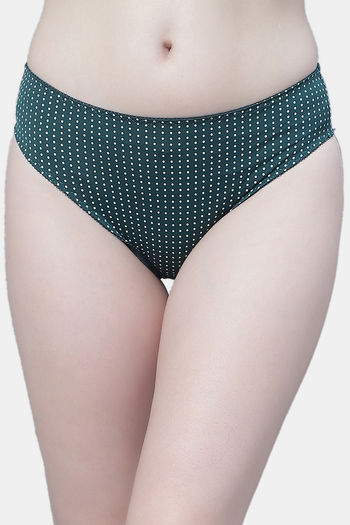 Buy PrettyCat Medium Rise Half Coverage Bikini Panty - Green