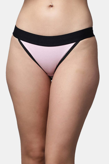 Buy PrettyCat Low Rise Half Coverage Thong - Pink