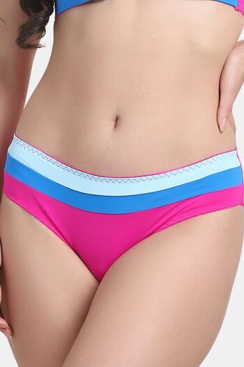 Buy PrettyCat Women’s Mid Rise Colorblock Bikini Panty - Pink