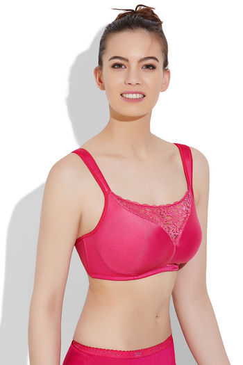 Buy Zivame Lace Neck Wirefree Camisole Bra With Breathable Cup