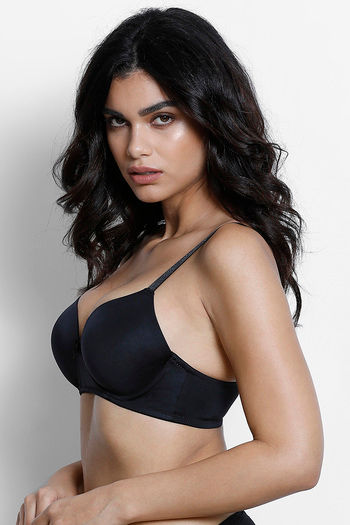 Buy Zivame Priority Push Up Wired 3/4th Coverage T-Shirt Bra-Black at  Rs.795 online