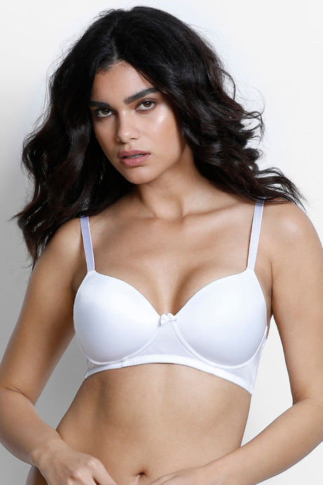 Zivame Priority Padded Non Wired 3/4th Coverage T-Shirt Bra - Brilliant  White