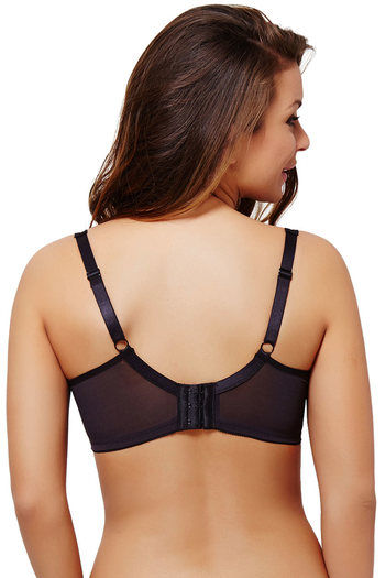 Zivame True Curv Single Layered Non Wired 3/4th Coverage Sag Lift Bra-Black