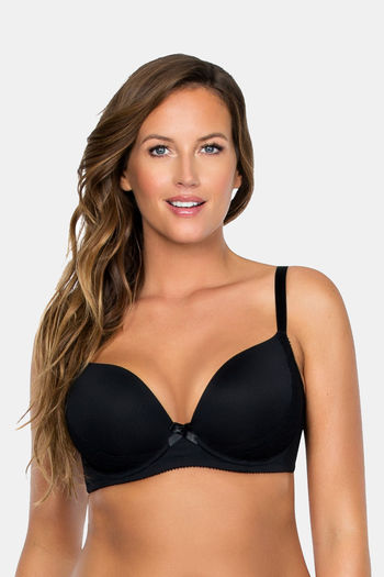 Buy Parfait Padded Wired Medium Coverage Long Line Bra - Black at Rs.1550  online