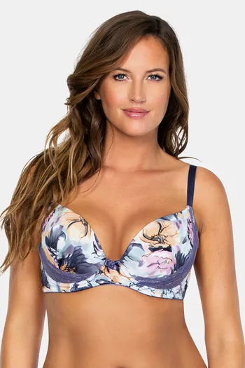Buy Parfait Padded Regular Wired Seamless Plunge Moulded Bra - Summer Print