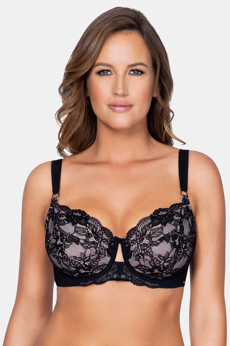 Buy Parfait Double Layered Unlined Cups Regular Wired Cushion Strap Bra -  Lapis Blue at Rs.2399 online