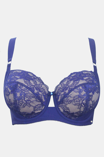 Buy Parfait Double Layered Unlined Cups Regular Wired Cushion Strap Bra -  Lapis Blue at Rs.2399 online