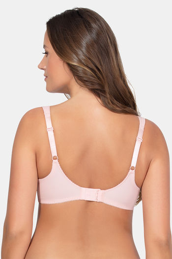 Parfait Double Layered Unlined Cups Regular Wired Cushion Strap Bra - Pink  Parfait