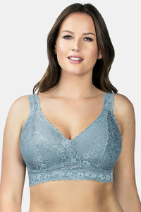 Buy Parfait Non Padded Non Wired Full Coverage Bralette - Stone Blue