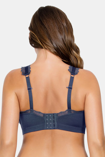 Buy Parfait Double Layered Wirefree Lace Bralette - Navy at Rs