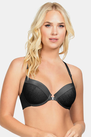 Buy Parfait Padded Wired Front Closure Racerback Bra - Black at Rs.1999  online