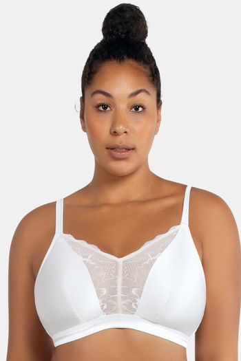 Buy Parfait Padded Non-Wired Full Coverage Bralette - Pearl White