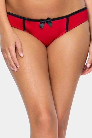 Buy Parfait Medium Rise Half Coverage Bikini Panty - Red