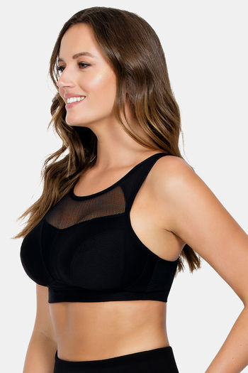 Buy Parfait Moisture Wicking Non Padded Sports Bra - Black at Rs.800 online